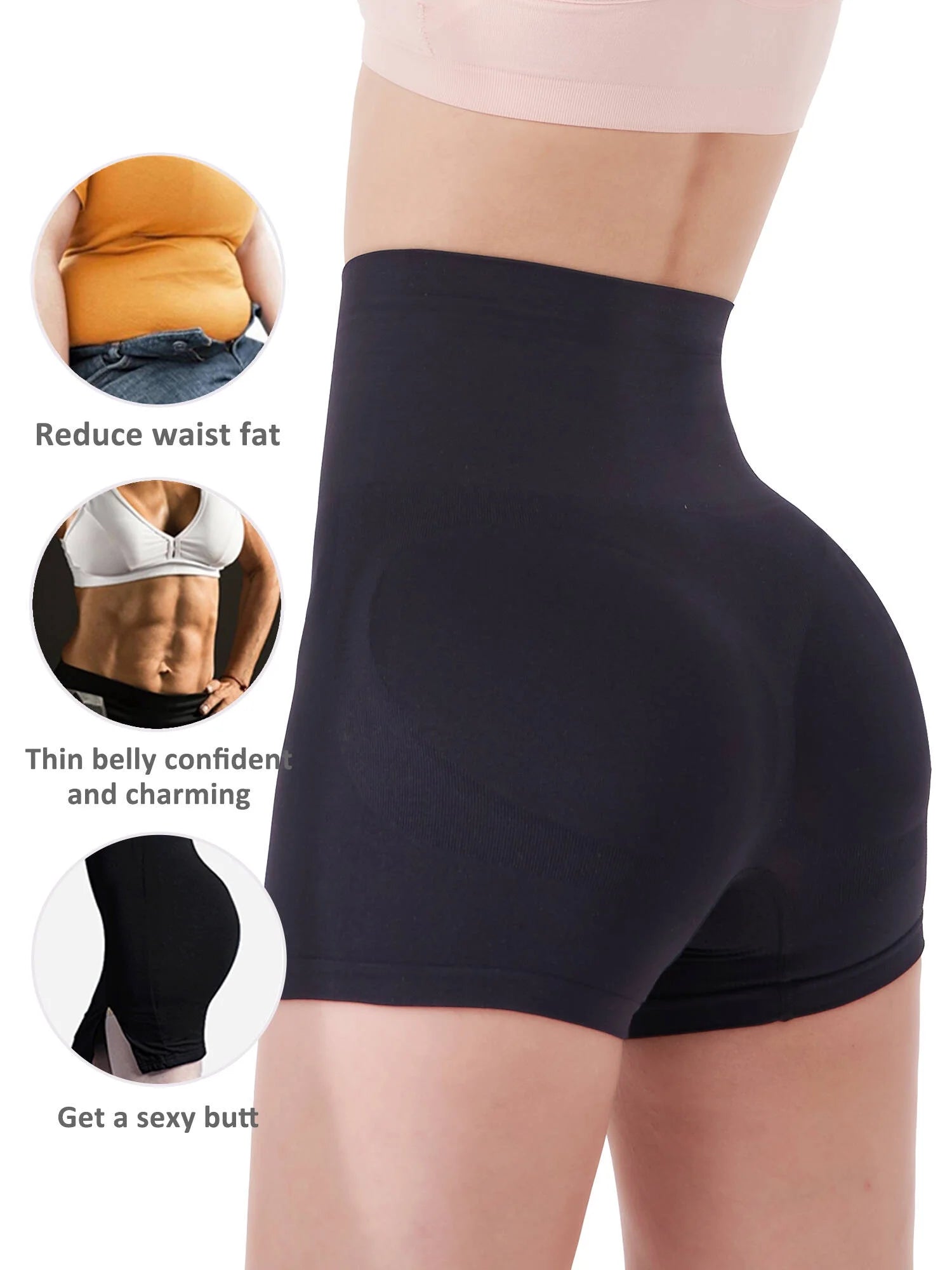 Women'S High-Waist Seamless Body Shaper Briefs Firm Tummy Control Slimming Shapewear Panties Girdle Shaper Shorts