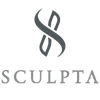 A modern, minimalist logo for a brand named Sculpta. Clean, white background with a refined, premium aesthetic. Simple yet distinctive symbol paired with elegant typography. Smooth lines, balanced proportions, and strong visual clarity. The logo conveys precision, craftsmanship, and sophistication. Subtle depth or light shadow only if necessary, otherwise flat and timeless. Neutral monochrome palette (black, charcoal, or soft grey on white). Vector-style quality, sharp edges, scalable for web and print. No 