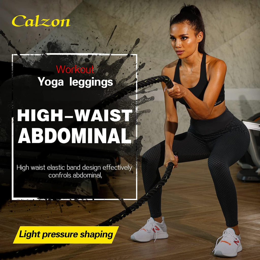 TIK Tok Butt Lifting Leggings, Women’S High Waist Textured Yoga Pants, Tummy Control Workout Tights for Sports Running Black